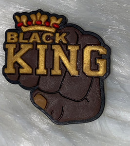 Black KING- Croc Charm