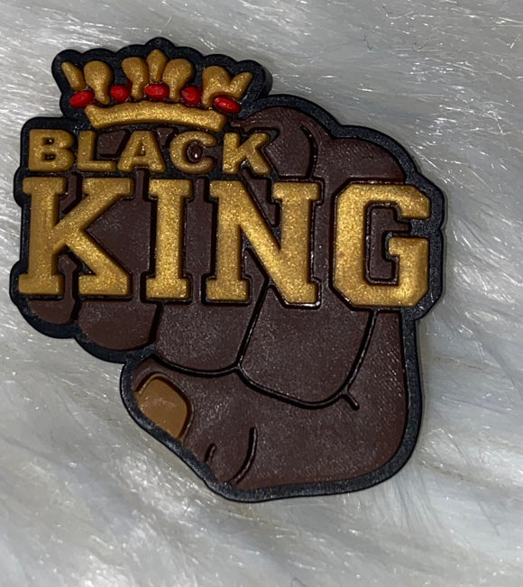 Black KING- Croc Charm